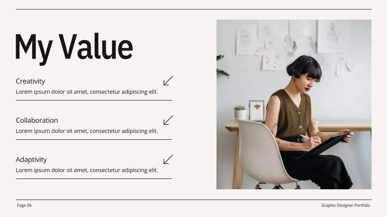 Black Modern Portfolio Resume Presentation