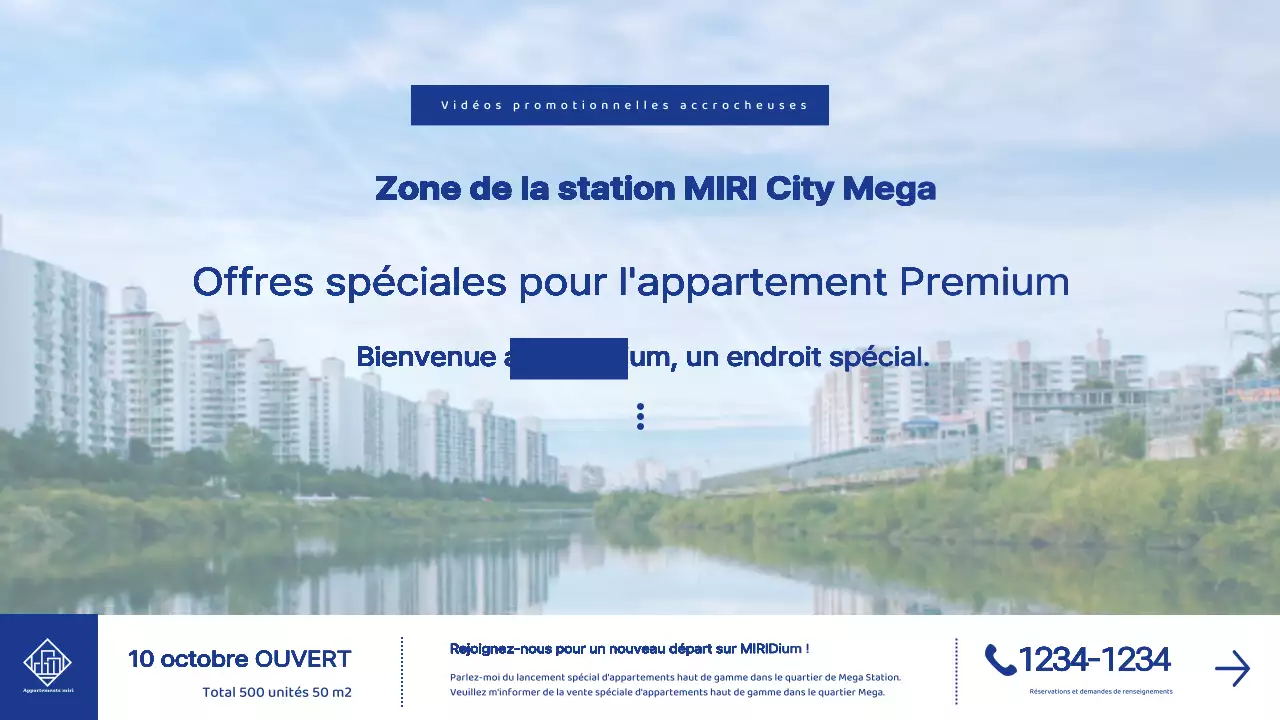 Appartement moderne à vendre en blanc et bleu marine