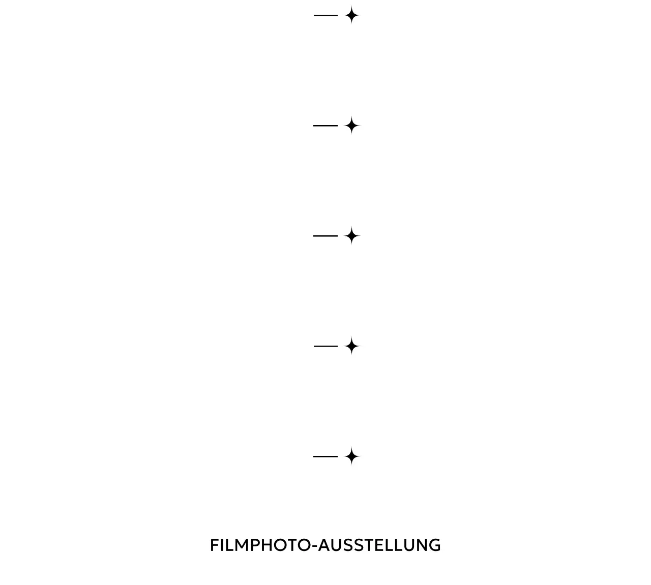 Buntes, sentimentales Ausstellungsgut mit Serifenschriften, Glitzer und Sternschnuppen