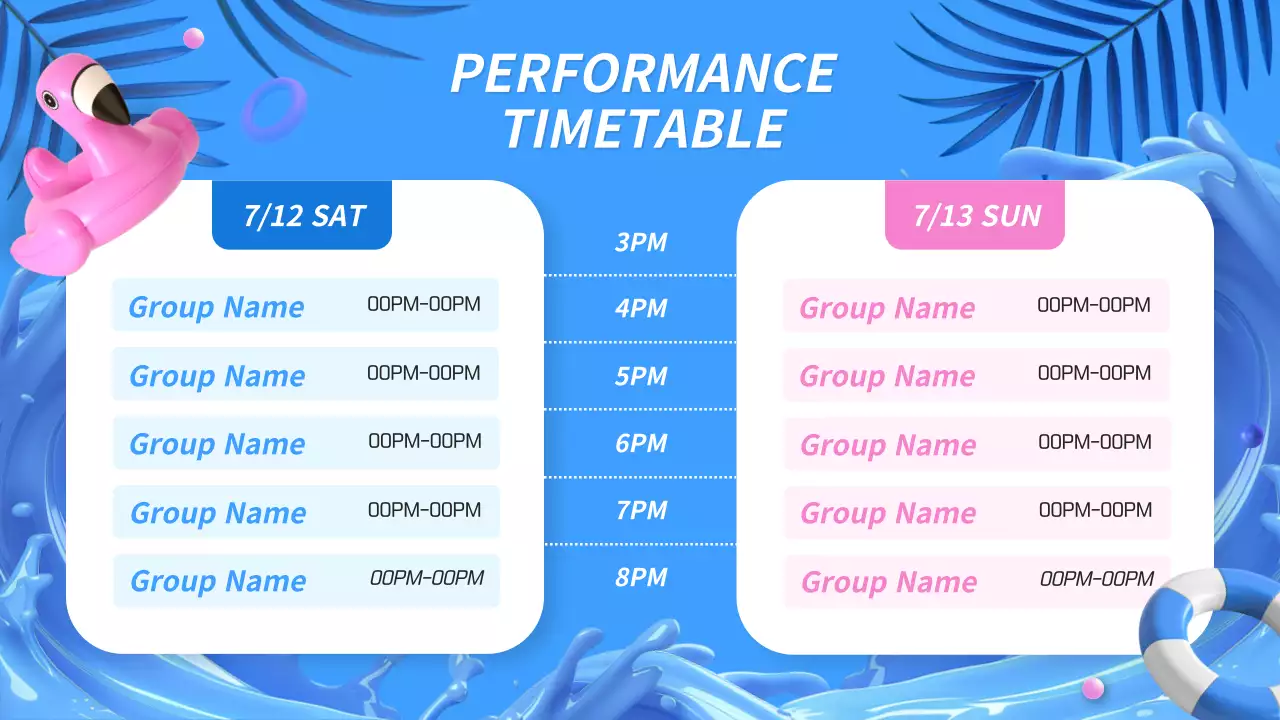 Blue Trendy Summer Announcement Presentation