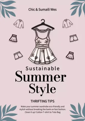 Pink Modern Fashion Guide Poster