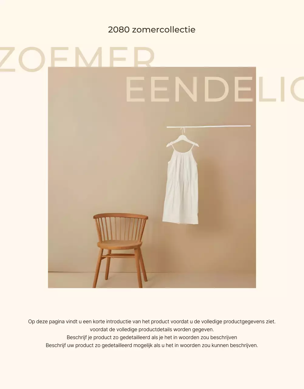 Eenvoudige mode-advertentie in beige