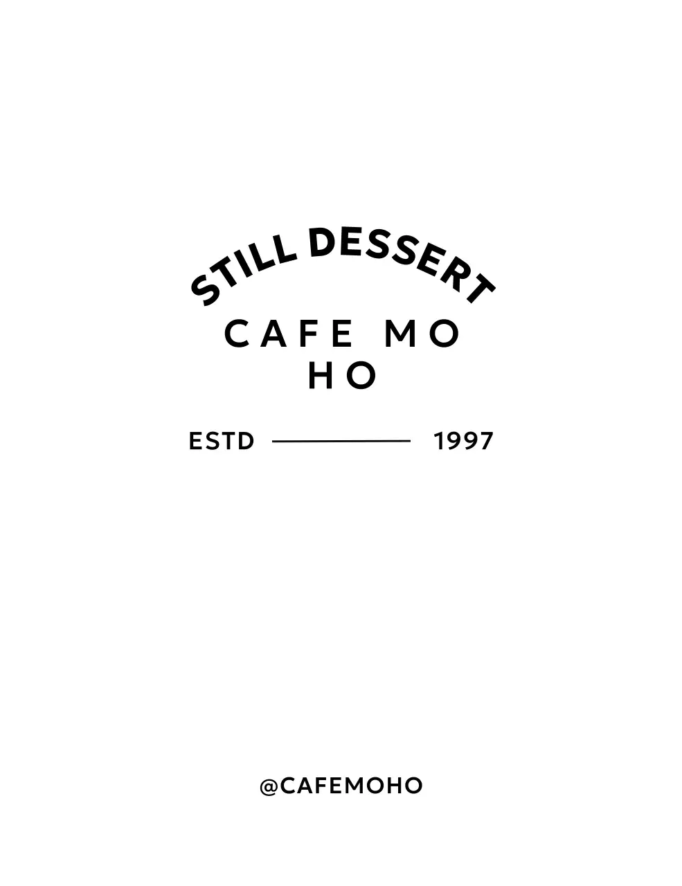 Mercadoria de café com apresentação de texto e ilustrações de sobremesas