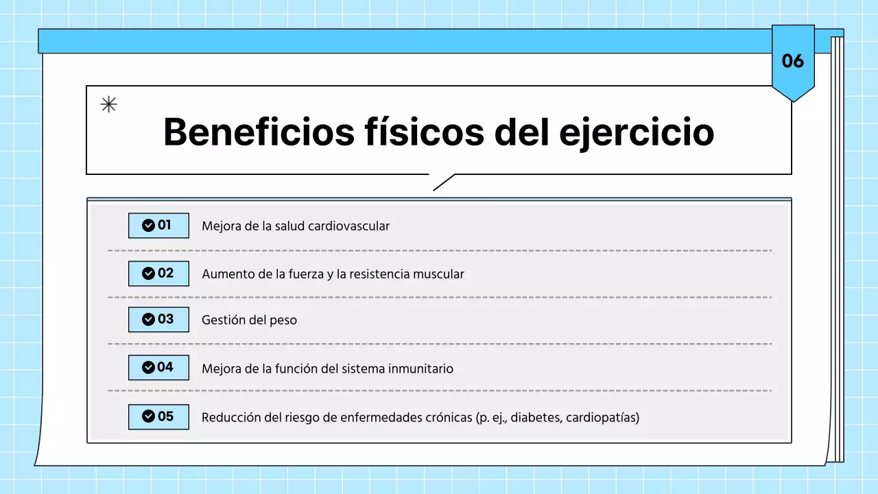 Material didáctico de salud para ejercicios sencillos de color azul claro