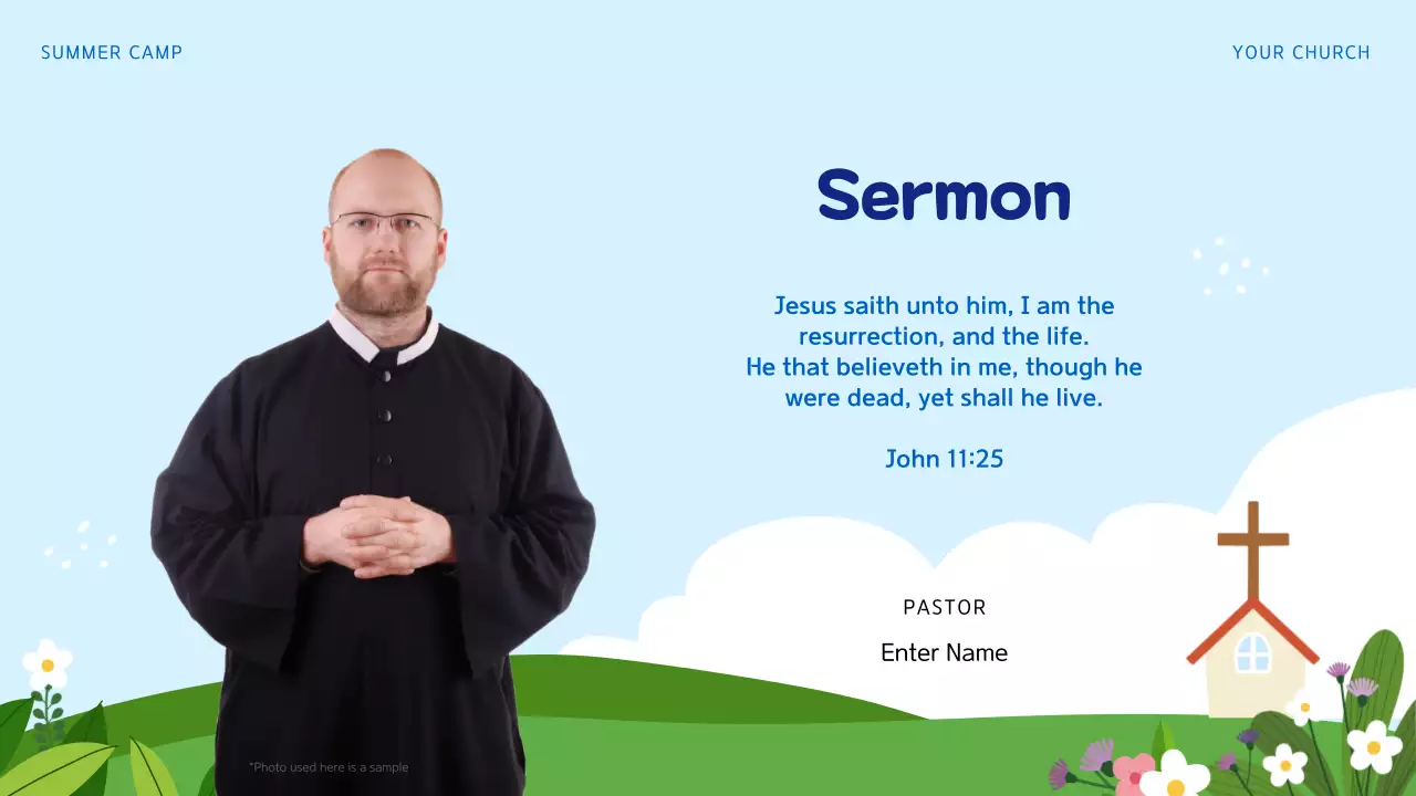 Blue Simple Bible Schedule Presentation