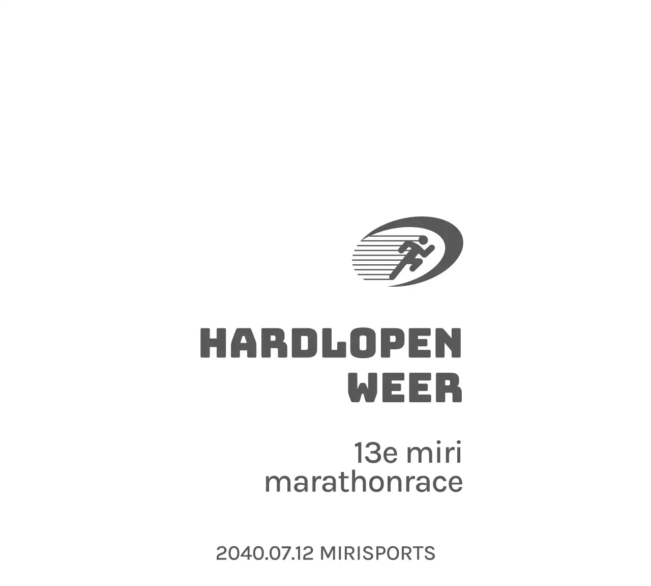 Running Crew, een dynamisch hardloopicoon in gotische stijl