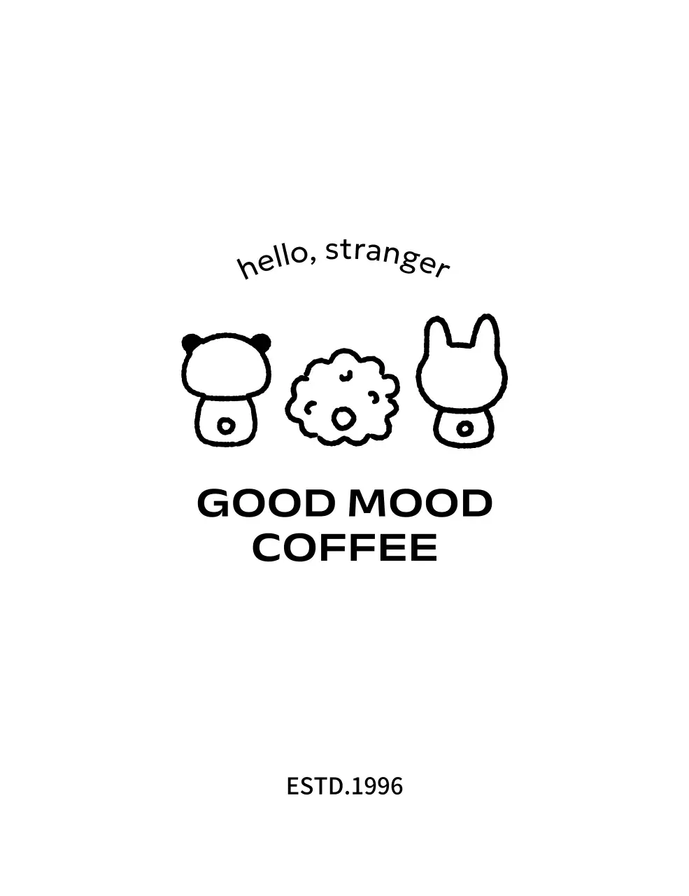 Mercadoria de café gira com ilustrações de animais por trás