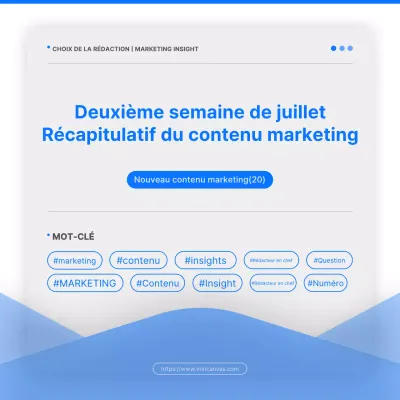 Promouvoir un contenu marketing moderne en bleu et blanc
