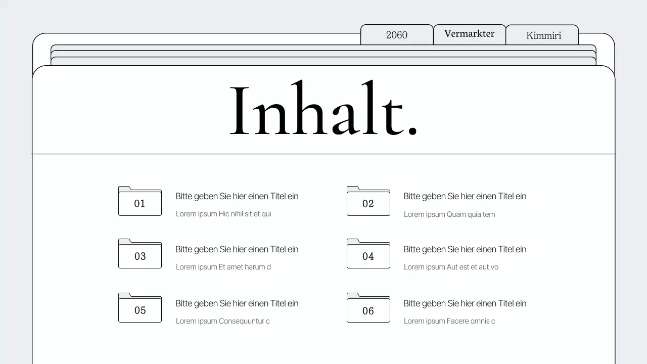 Schlichte Ordner-Rahmen-Mappe in Weiß