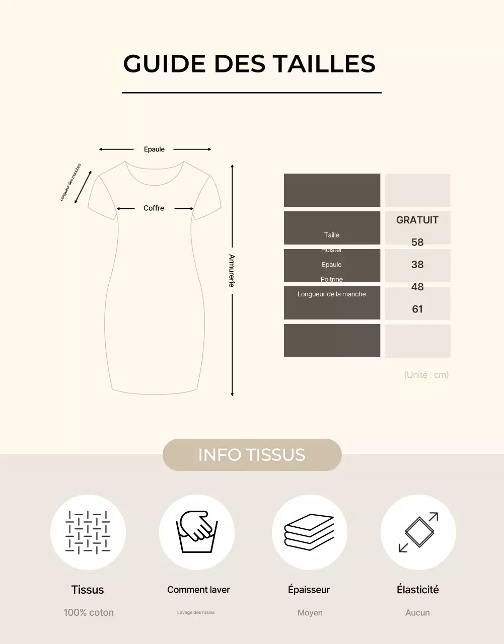 Annonce de mode simple en beige