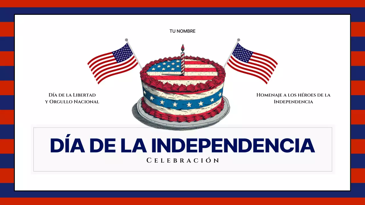 Recursos modernos del 4 de julio en rojo y azul marino