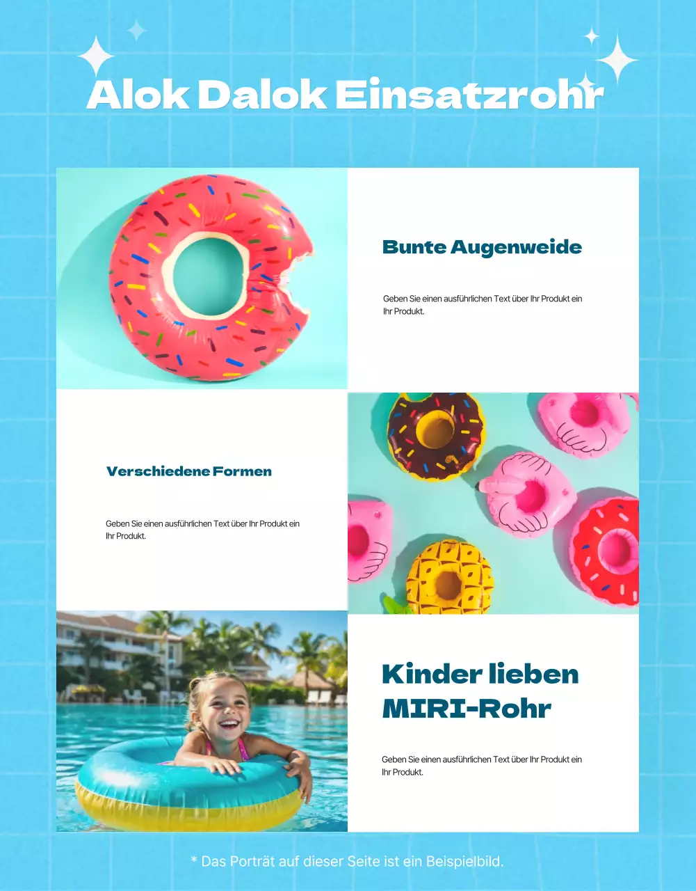 Werben Sie für eine Veranstaltung mit Vintage-Sommerartikeln in Hellblau