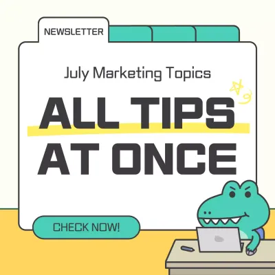 Yellow Simple Marketing Newsletter Social Media Post