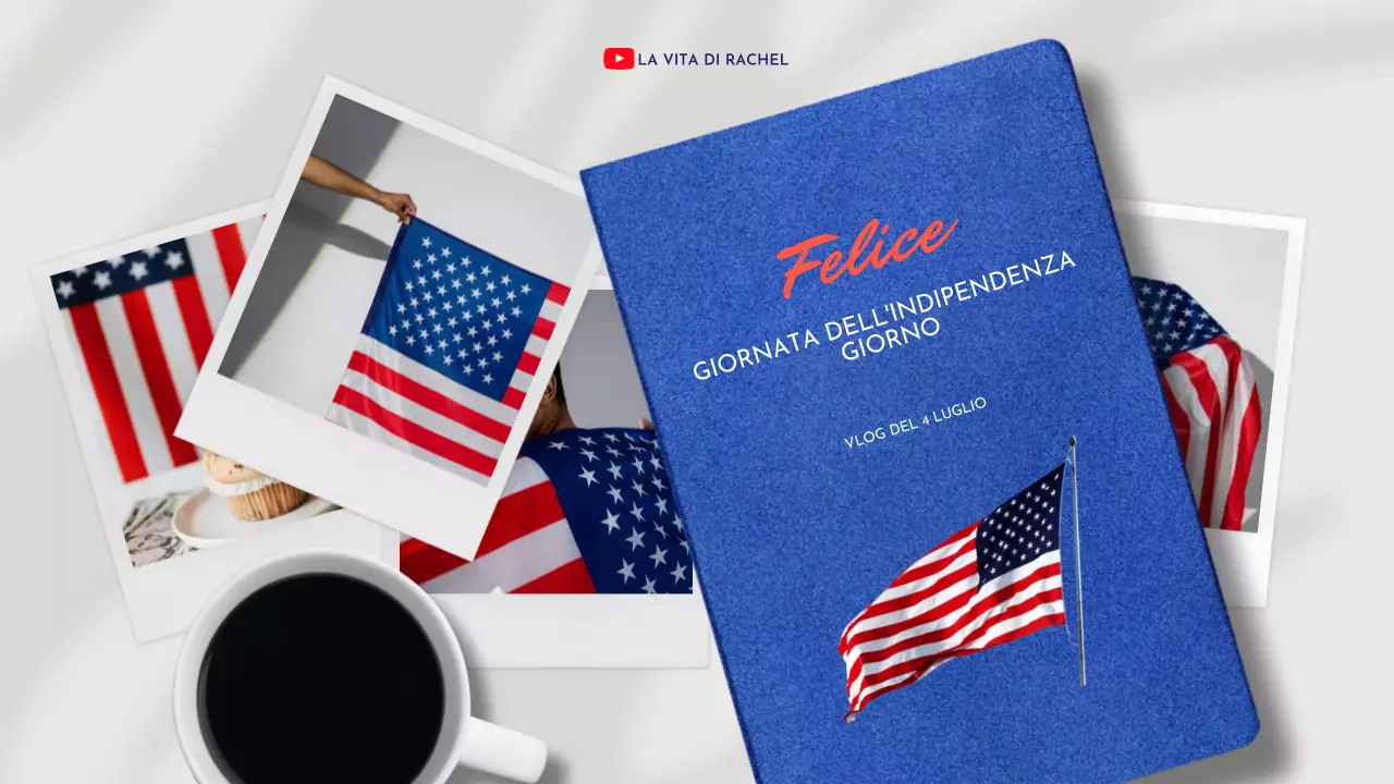 Una moderna routine del 4 luglio in blu e rosso