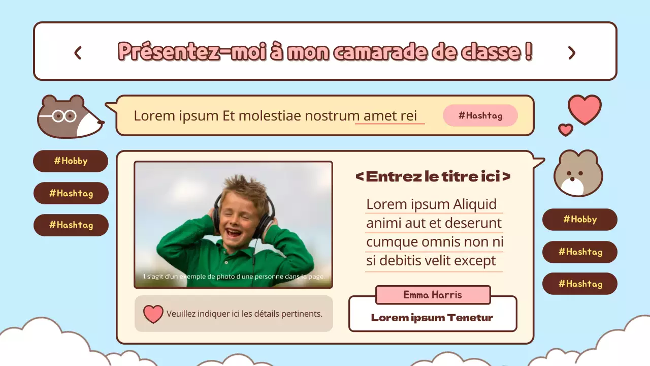 Matériel d'initiation mignon bleu clair et rose