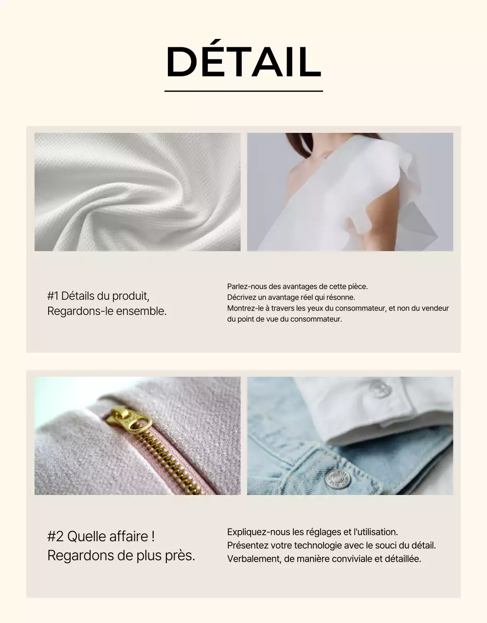 Annonce de mode simple en beige