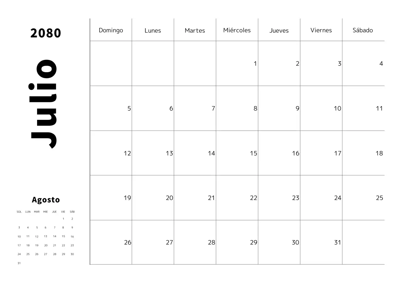 Sencilla agenda en blanco y negro.