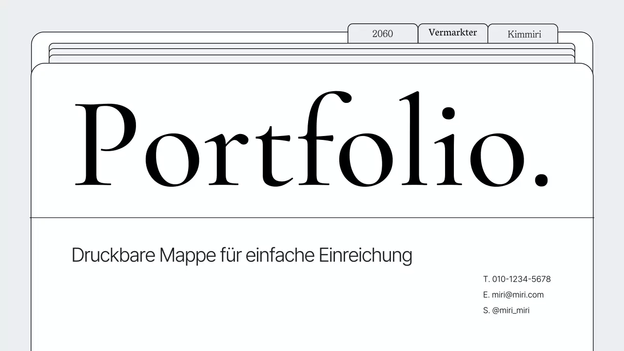 Schlichte Ordner-Rahmen-Mappe in Weiß