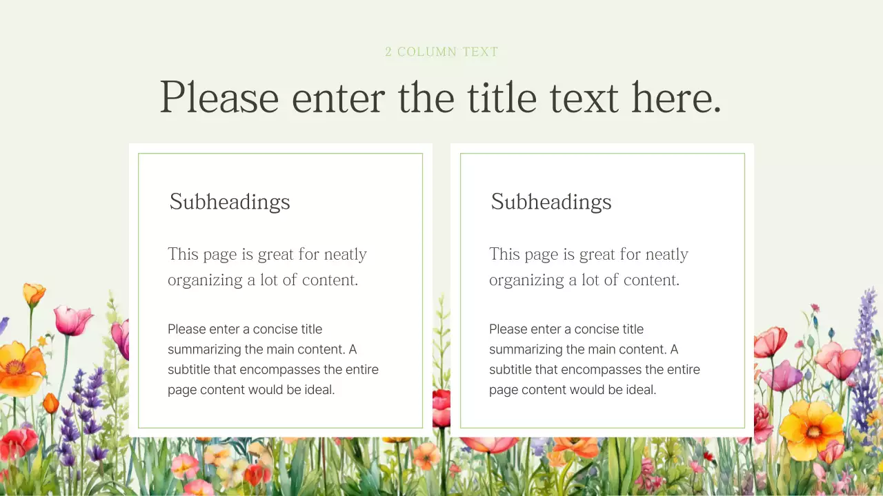 Presentasi Dokumen Bunga Berwarna-warni