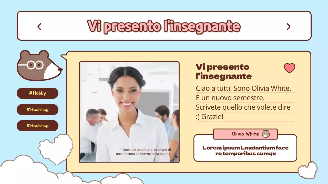 Materiale didattico introduttivo di colore azzurro e rosa, molto carino