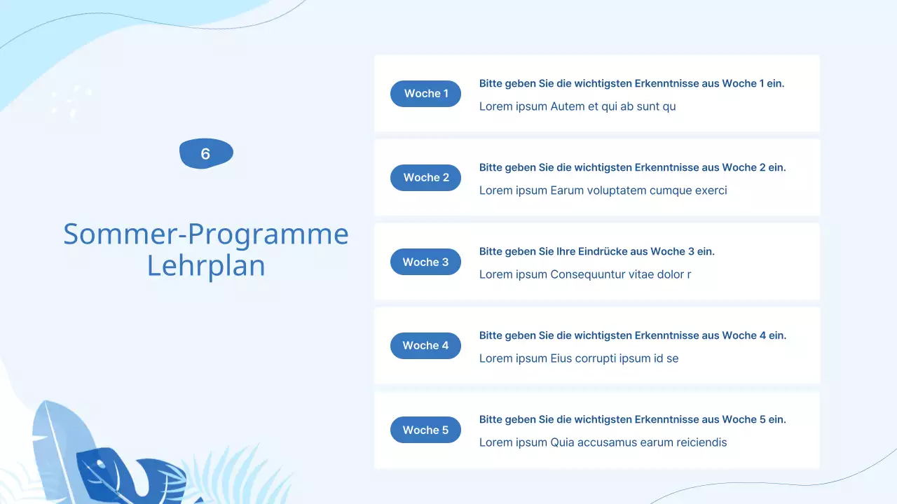 Werben Sie mit hellblauen geometrischen Mustern für Schulferienangebote