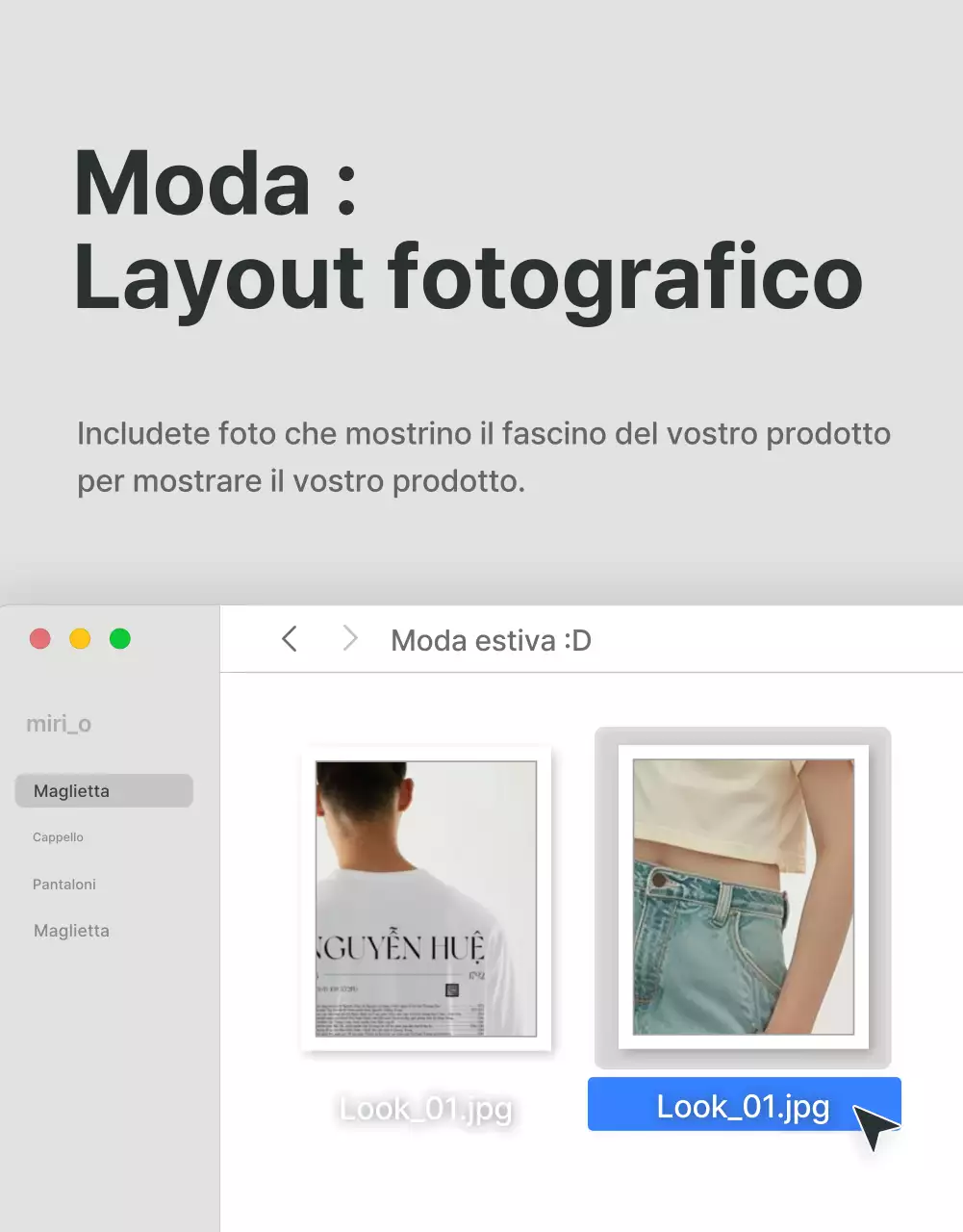 Promuovete le vostre esigenze di impaginazione fotografica in un centro commerciale alla moda nei colori grigio e blu chiaro.