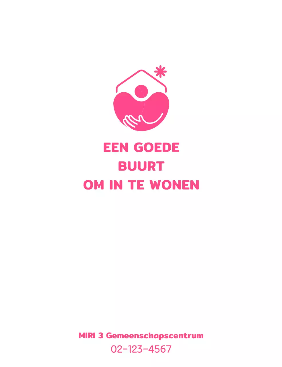 Welzijnscentrum logo met knuffelillustratie