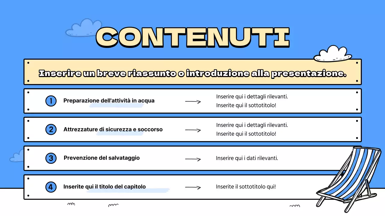 Una guida alle belle spiagge blu e gialle Piani di lezione