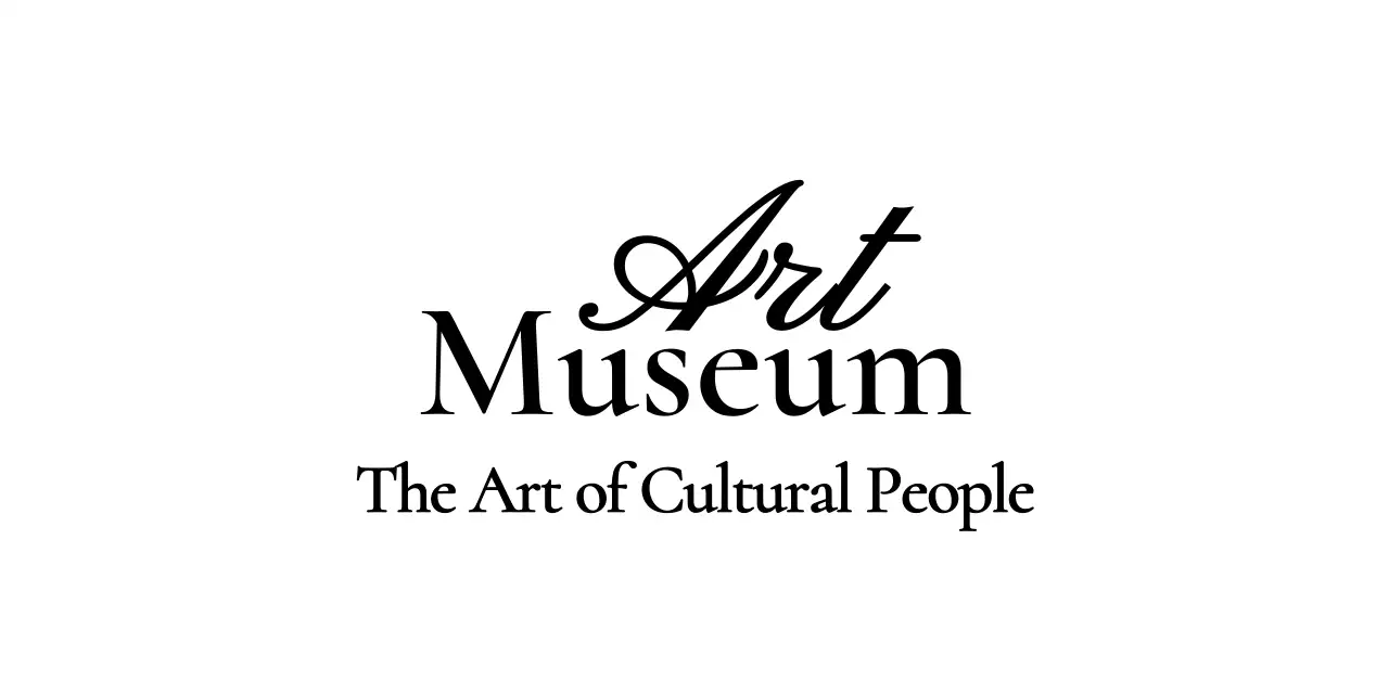 Art museum logo with a classy cursive concept