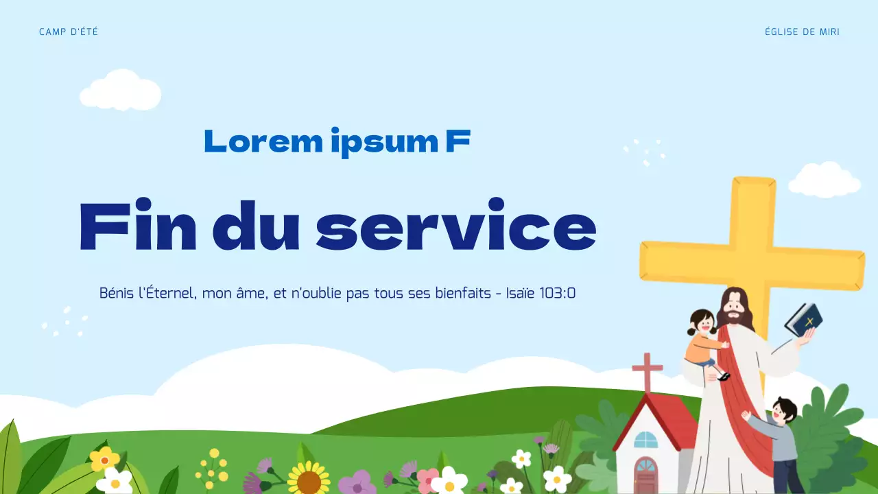 Ressources pour l'école biblique d'été bleu clair et vert