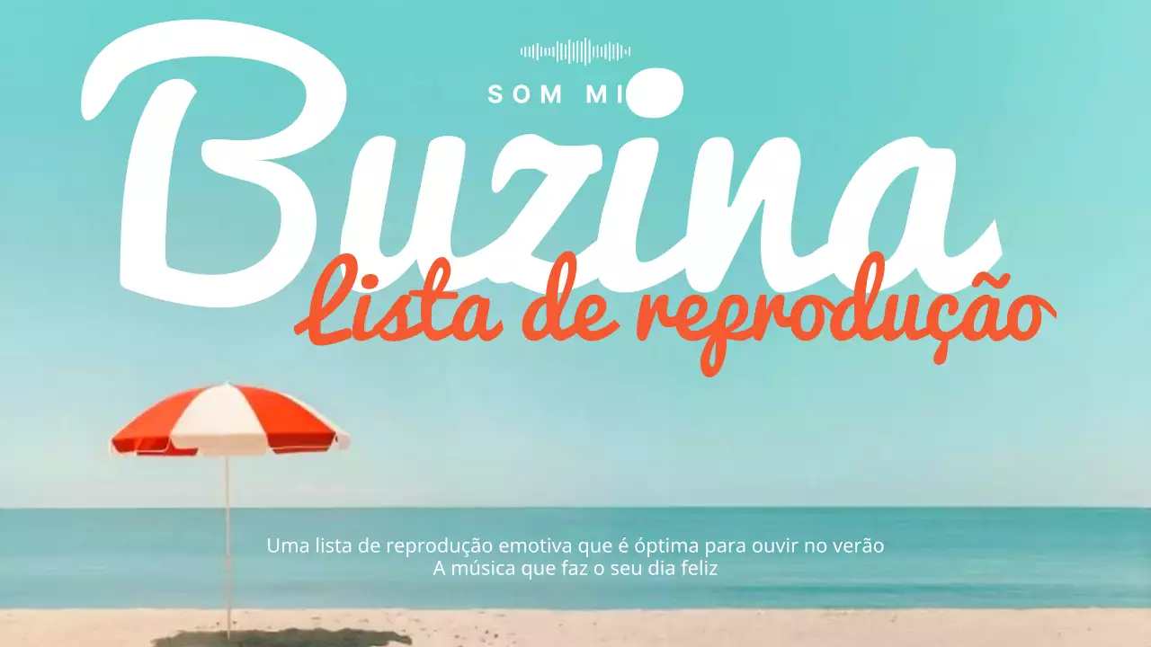Capa de lista de reprodução simples inspirada no verão em menta e laranja