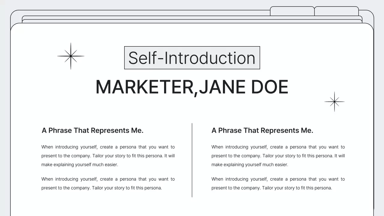 Apresentação de portfólio minimalista cinza