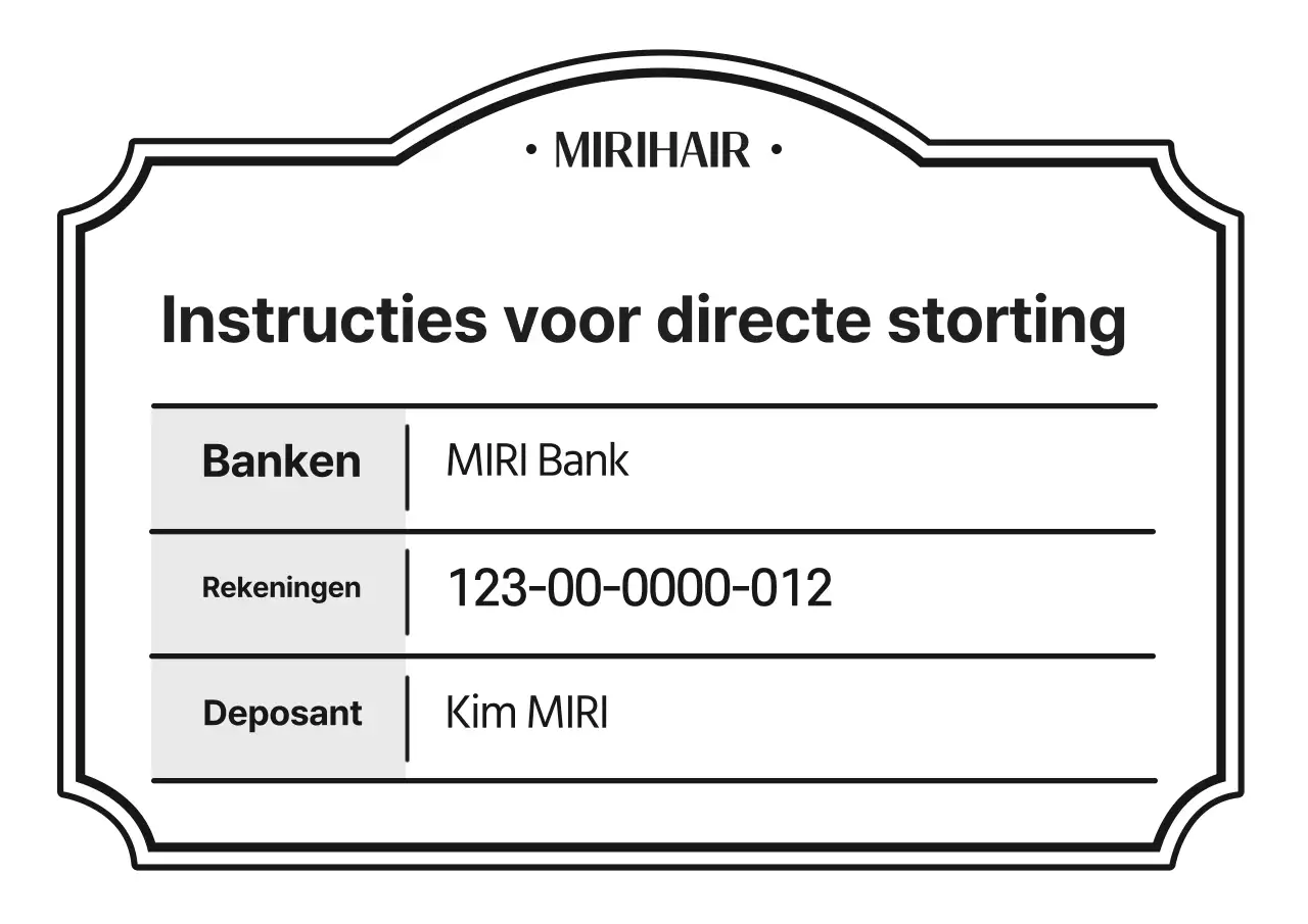 Moderne, zwart-wit instructies voor automatische incasso