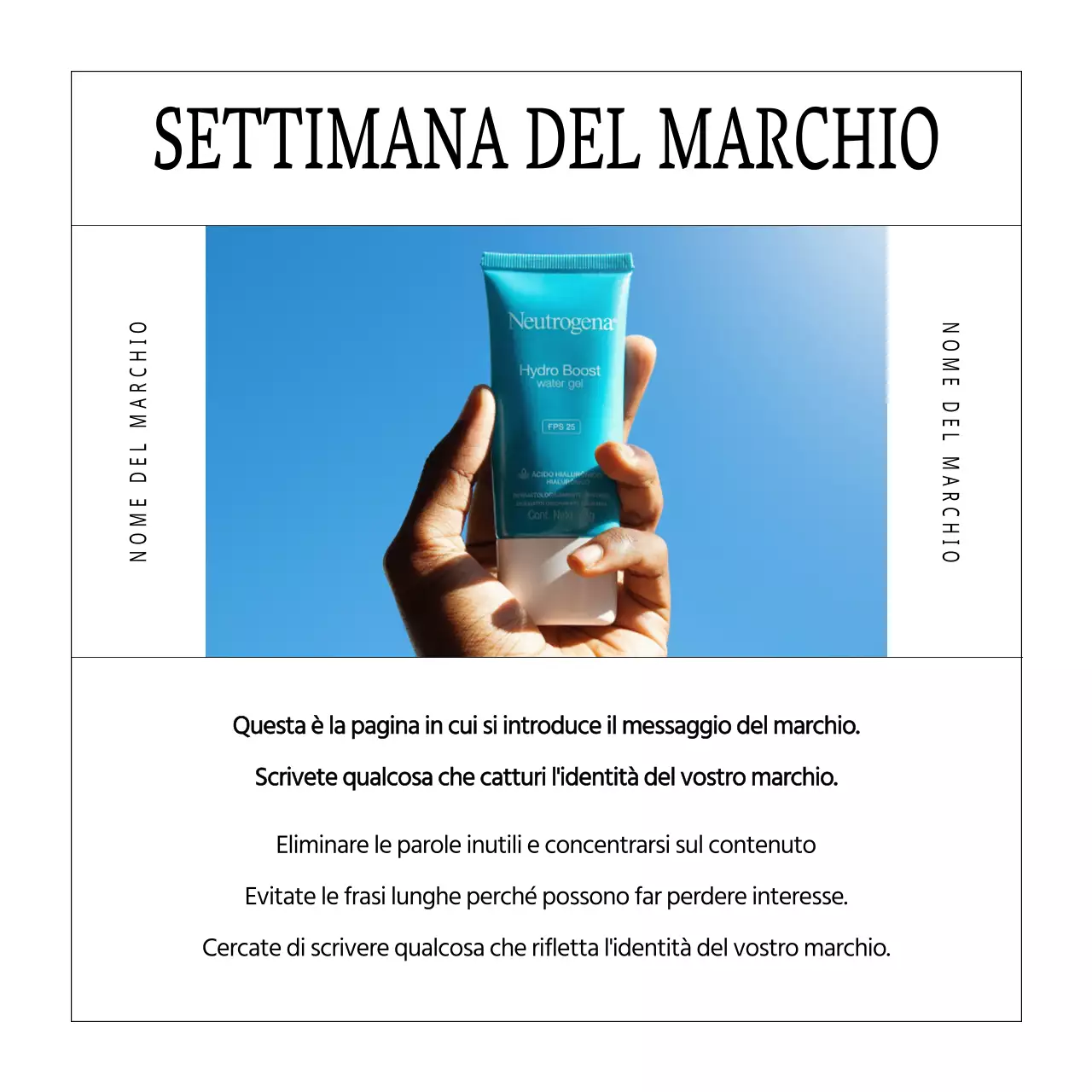 Bianco e semplice, il marketing del marchio cosmetico estivo di bellezza in estate