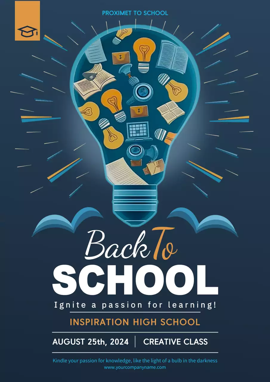 Blue Creative School Event Poster