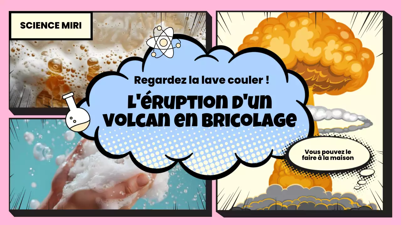 Faire des bulles volcaniques à la maison avec des éclats de bleu et de rose Expérience scientifique expliquée