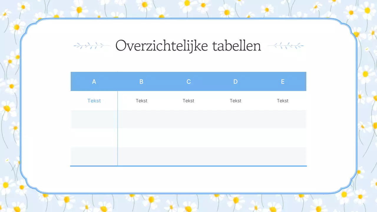 Eenvoudige zomerbloemen in lichtblauwe en gele presentatie