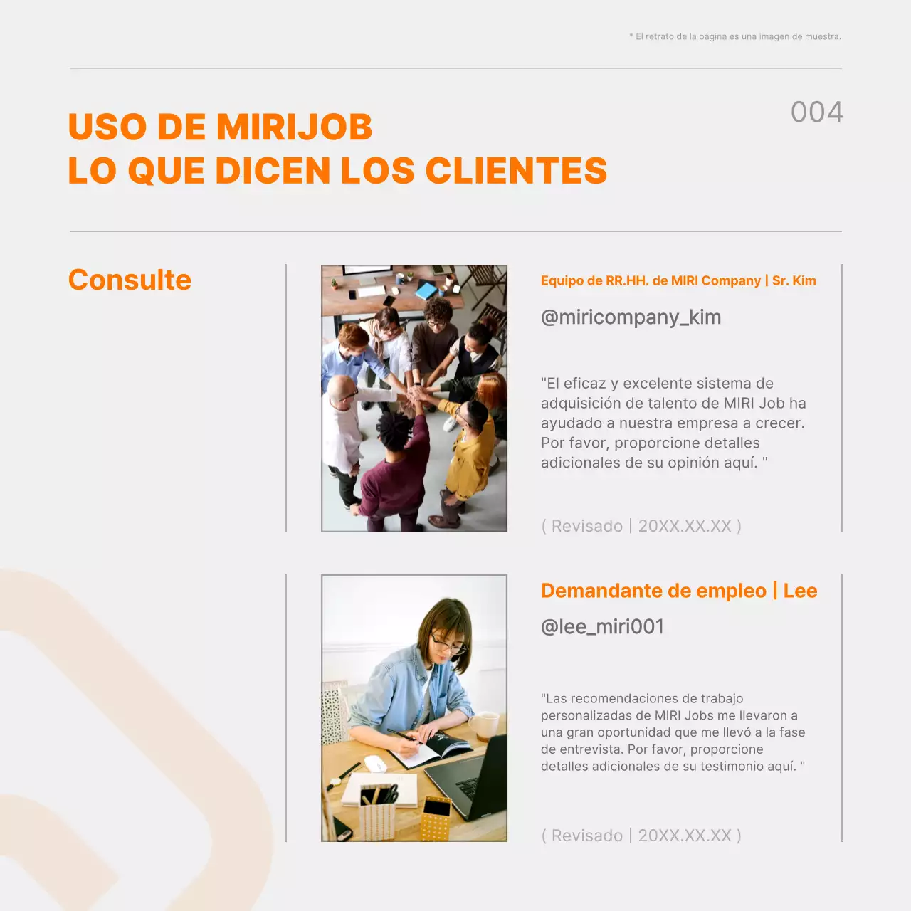 Promover una plataforma de búsqueda de empleo en negro y naranja de moda