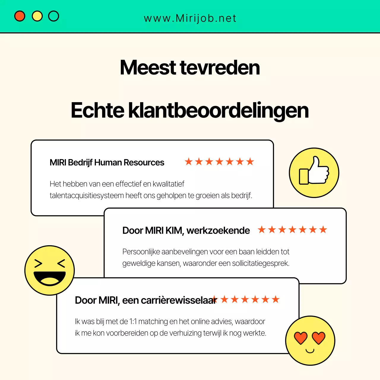 Trendy sollicitatiebrief in geel en blauw