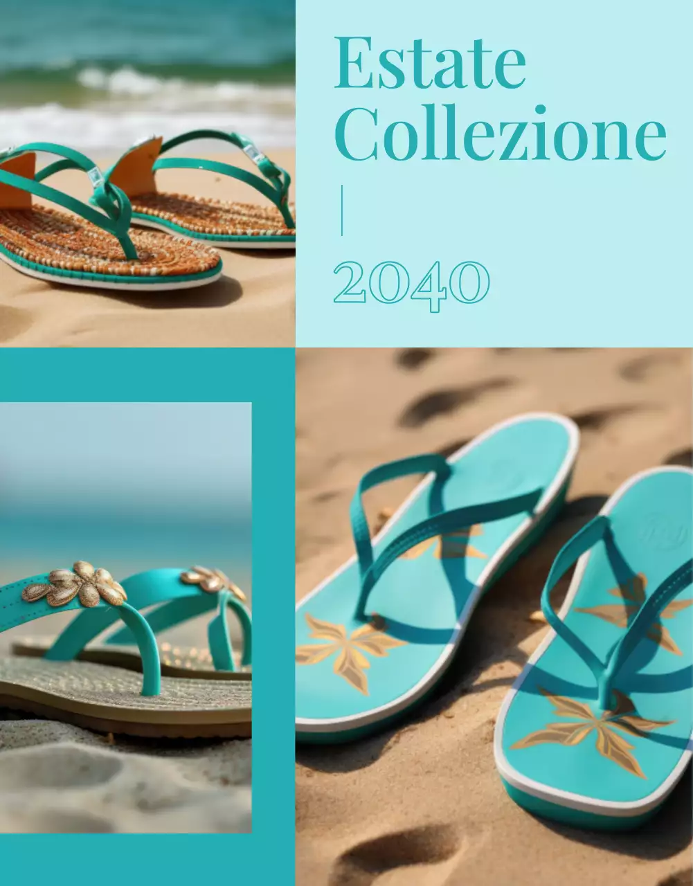 Promuovere scarpe estive di tendenza in azzurro