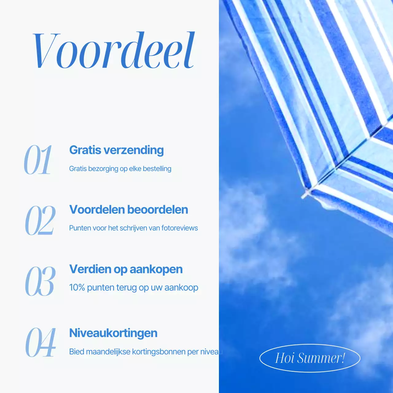 Eenvoudige, zomers geïnspireerde evenementadvertentie in lichtblauw en blauw
