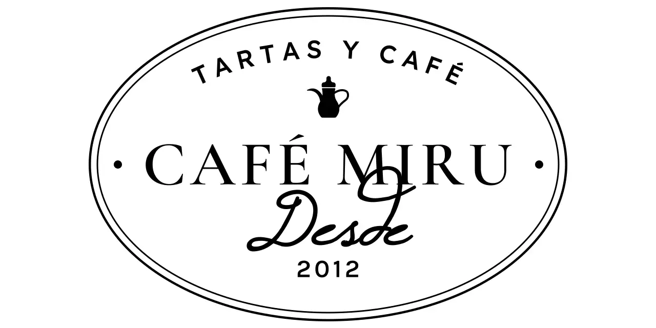 Logotipo de cafetería de postres con un lujoso concepto de marco de líneas circulares