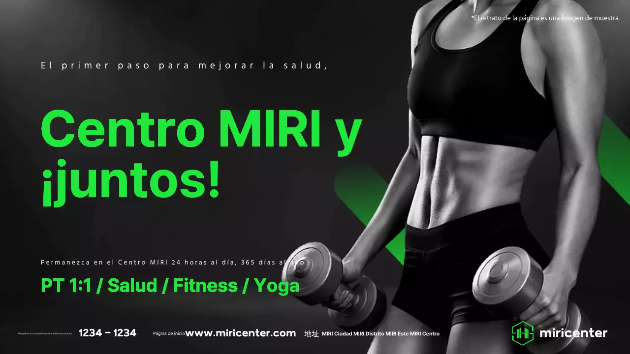 Promociona tu gimnasio con detalles en negro y verde lima