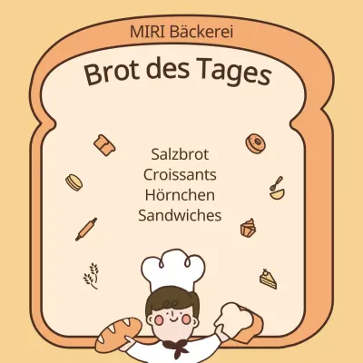 Über die gelbe und orangefarbene Bäckerei-Linie