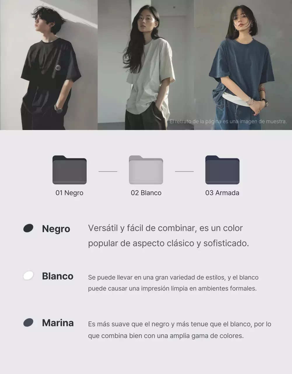 Promocione descripciones y detalles en un centro comercial de moda en gris y azul claro