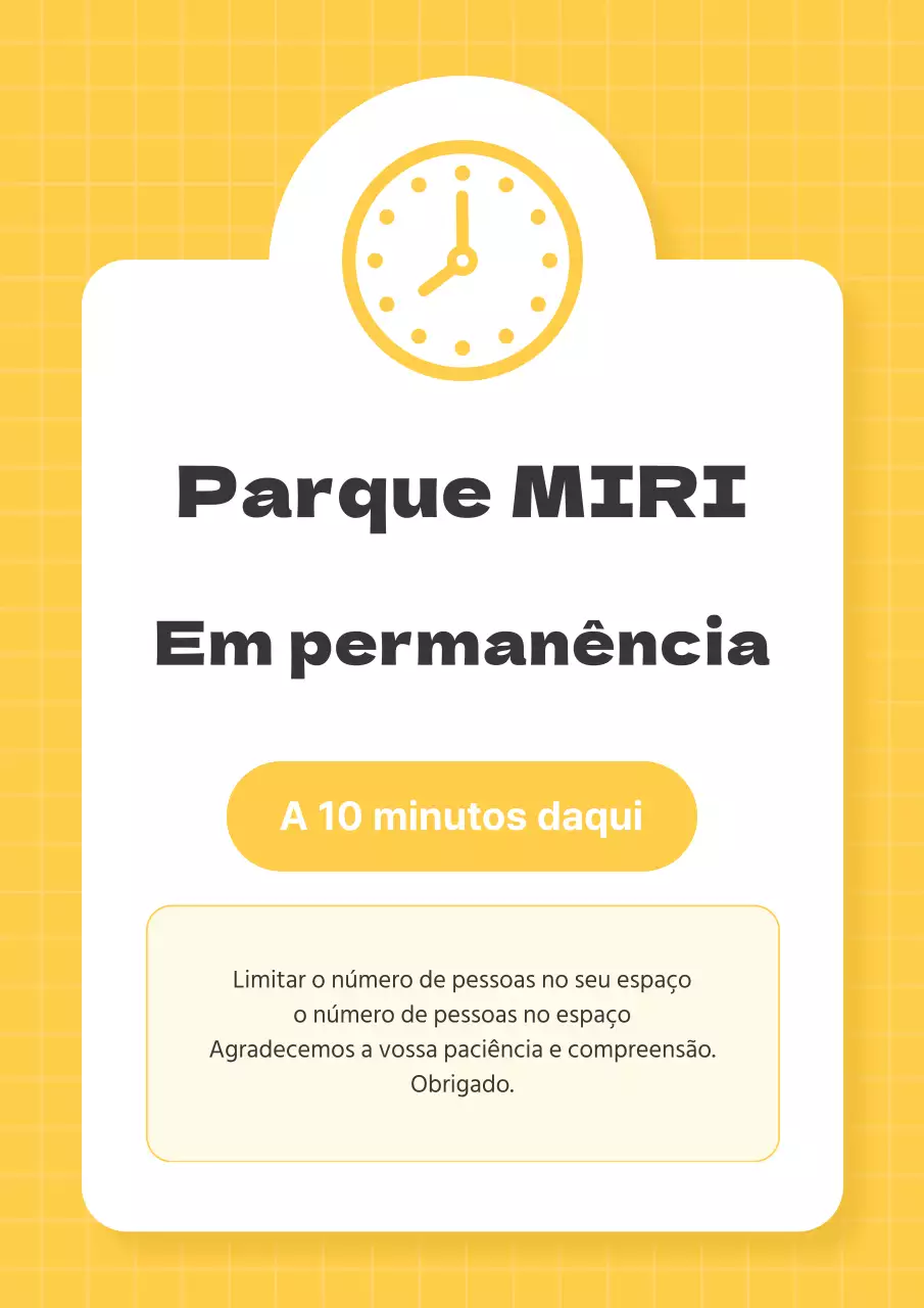 Anúncios de espera simples em amarelo e branco