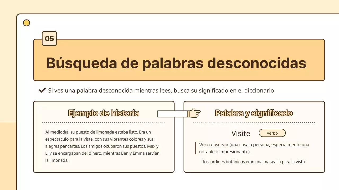 Recursos de habilidades lectoras para estudiantes de amarillo y blanco