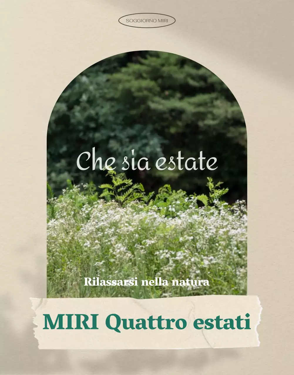 Verde e beige, un accogliente rifugio estivo per i sensi