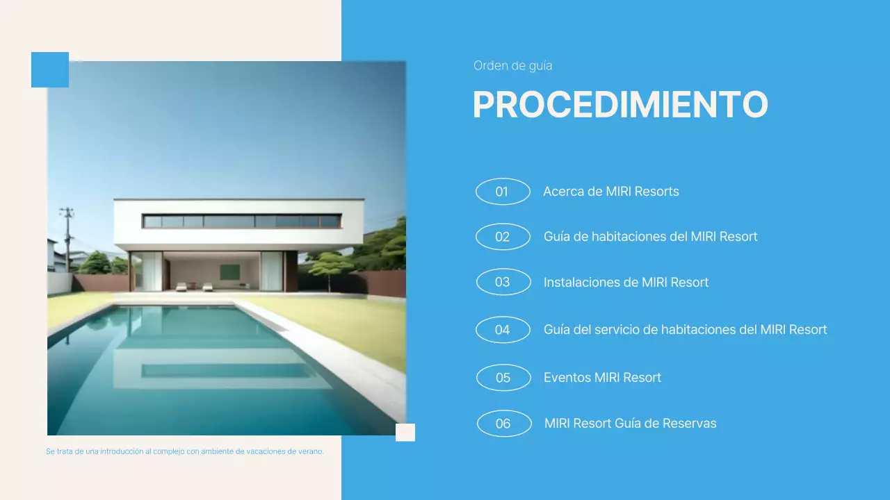 Una sencilla imprimación resort azul y marfil