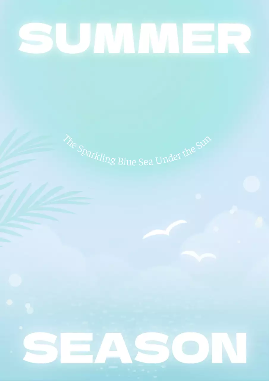 Blue Minimal Summer Announcement Poster